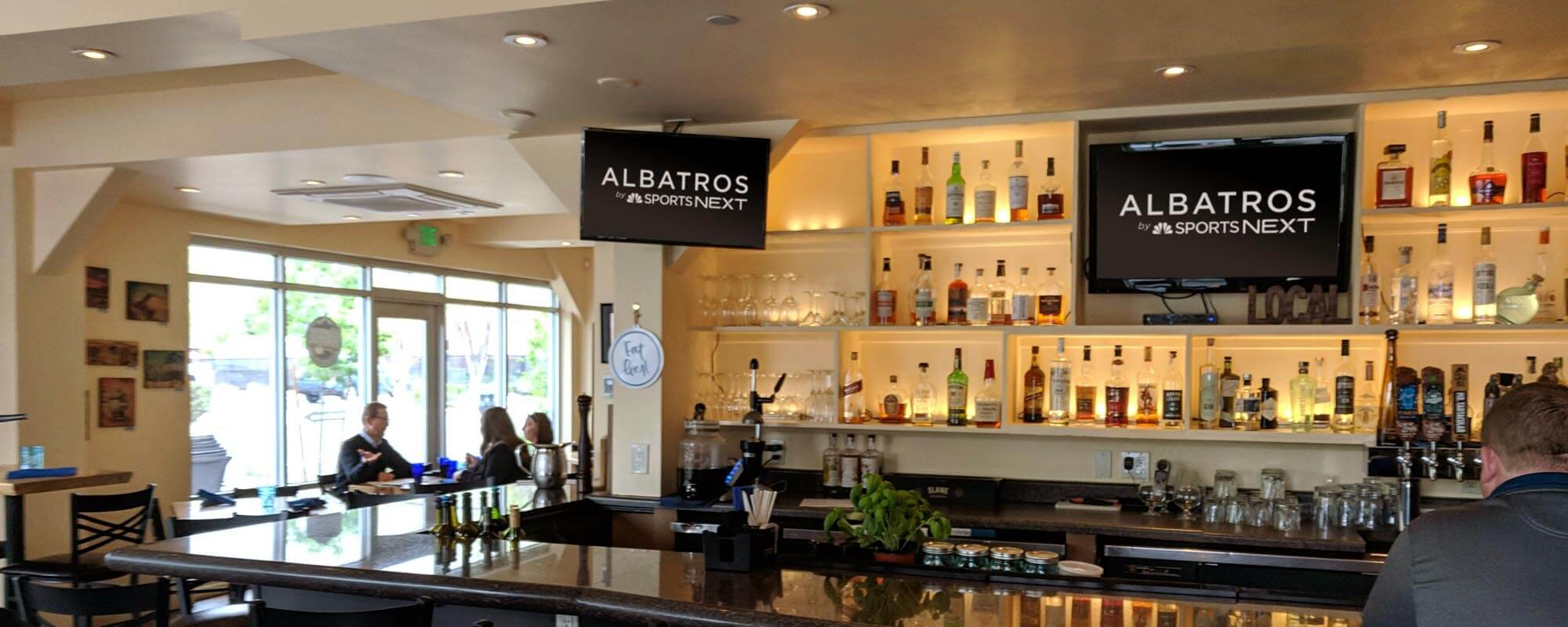 TV screens in a clubhouse